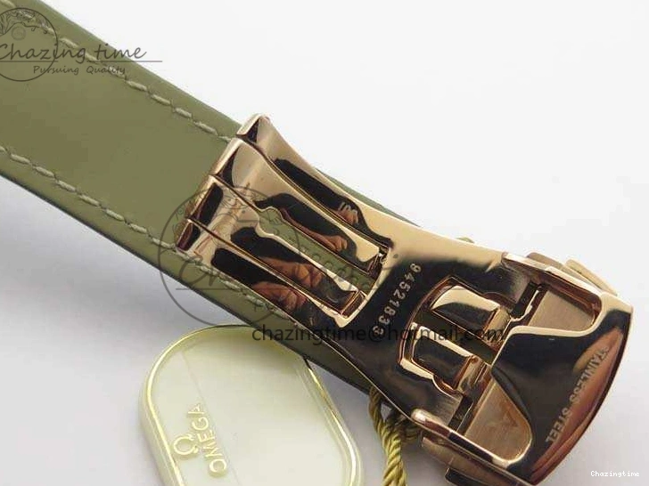 1230 QuickDry De Ville Chronograph RG OMF 1:1 Best Edition Blue Dial On Blue Leather Strap A 8107